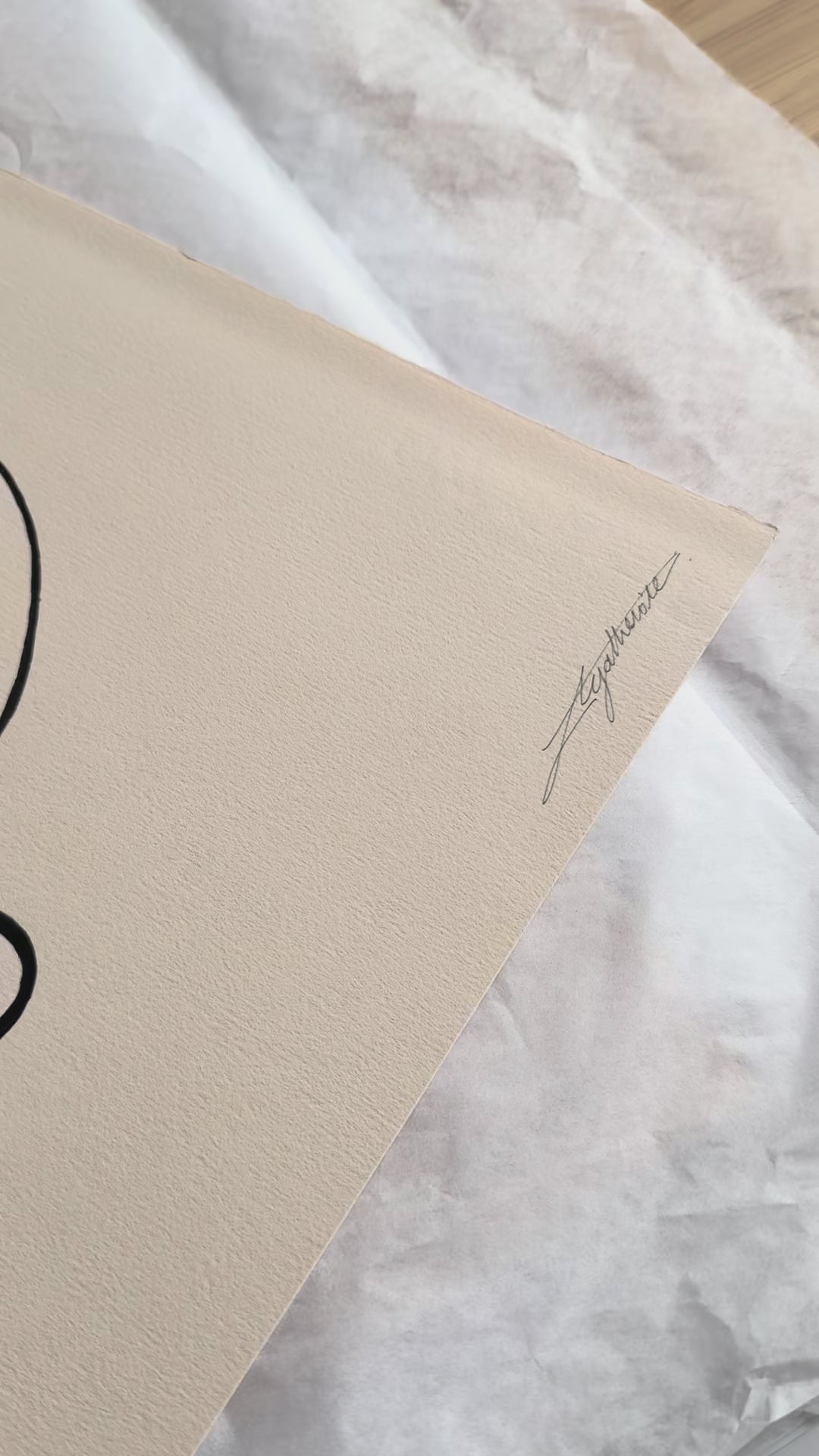 œuvre d’art moderne fait main colombe minimaliste en encre de Chine galerie d’art à Paris univers poétique